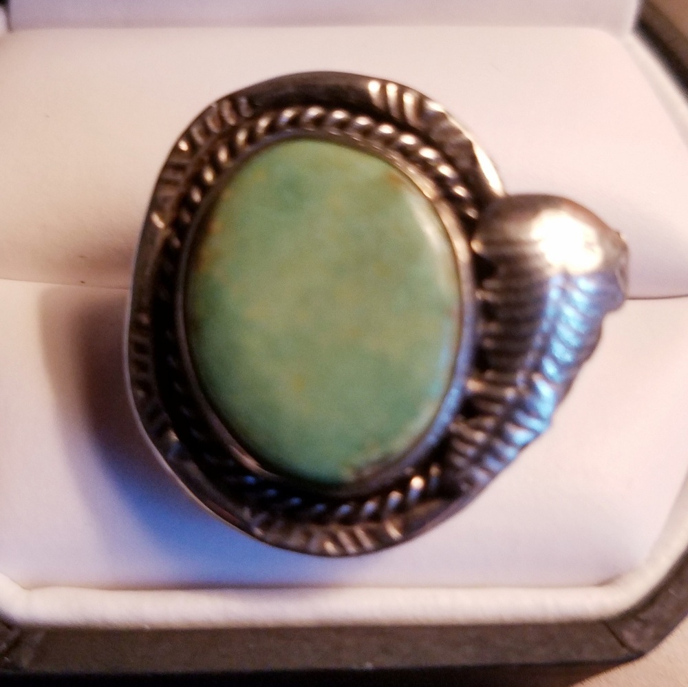 Old pawn cerrillos  turquoise ring